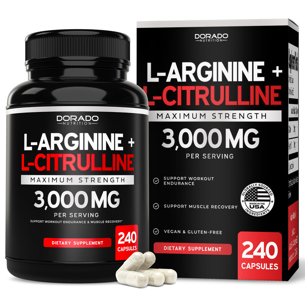 L Arginine L Citrulline 3000mg 240 Capsules E58787