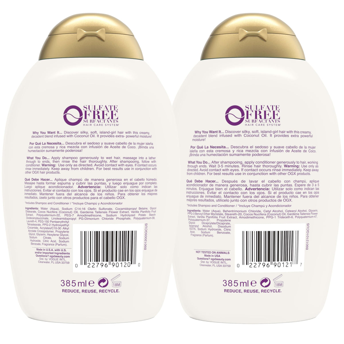 Coconut Oil Shampoo & Conditioner Set R323906
