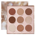 9 Colors Brown & Copper Eyeshadow Palette with Matte & Shimmer Finishes N38188