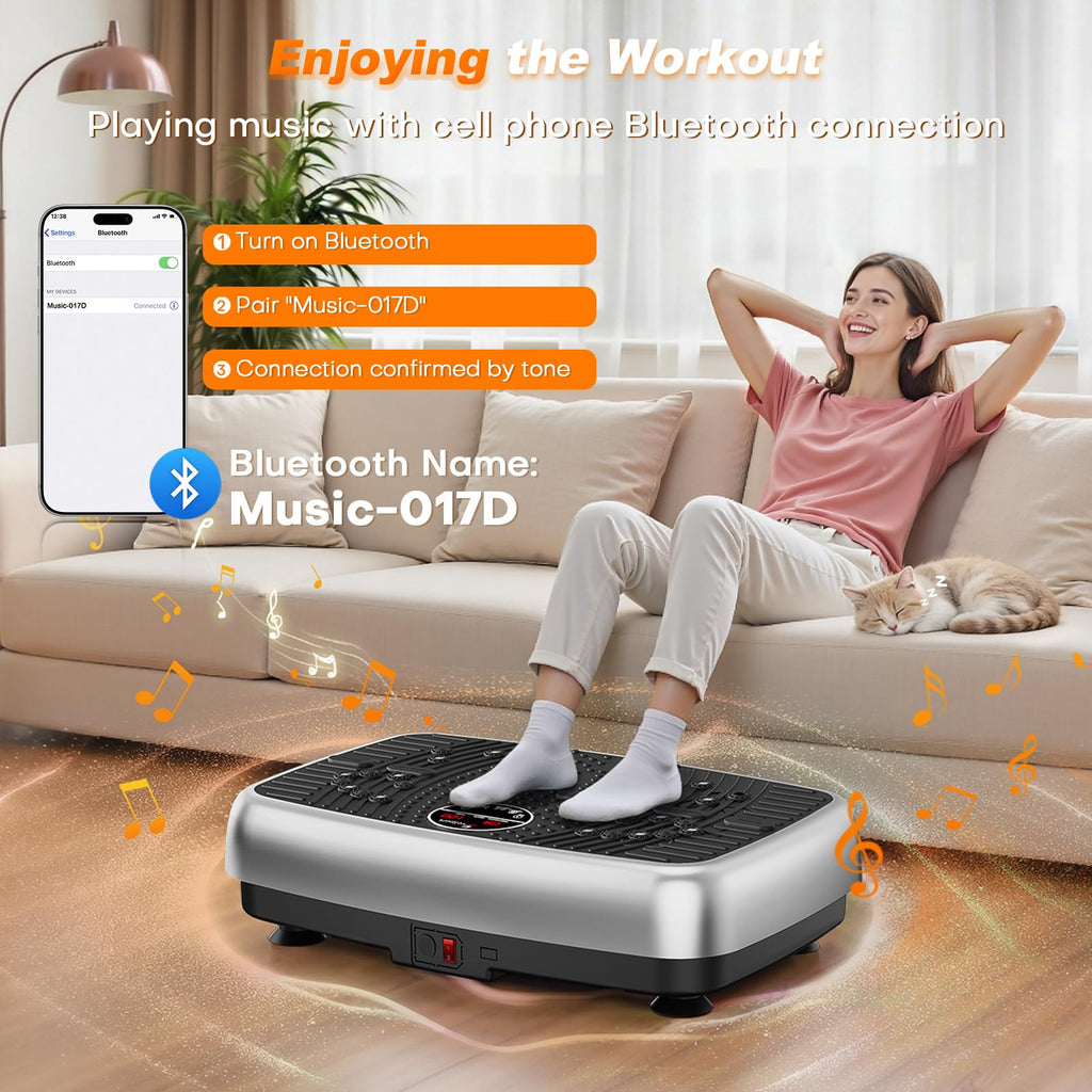 Vibration Plate Exercise Machine with Resistance Bands E919
