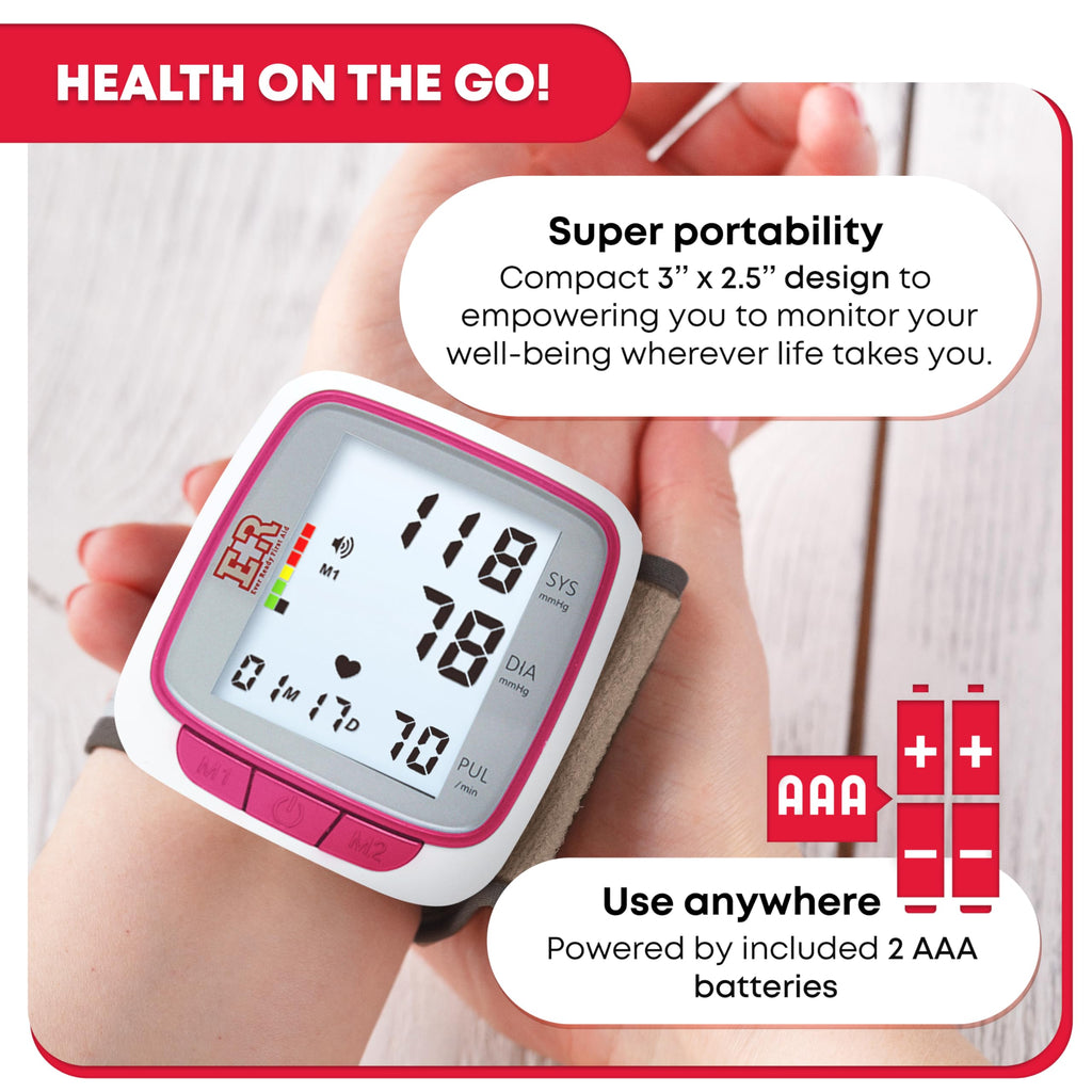 Pink Wrist Blood Pressure Monitor D7573