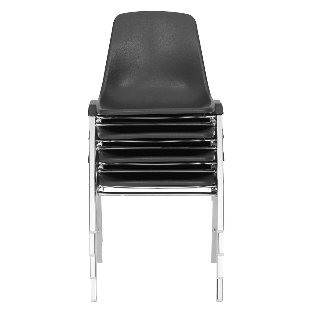 4 Pack Black Poly Shell Stacking Chair N19648
