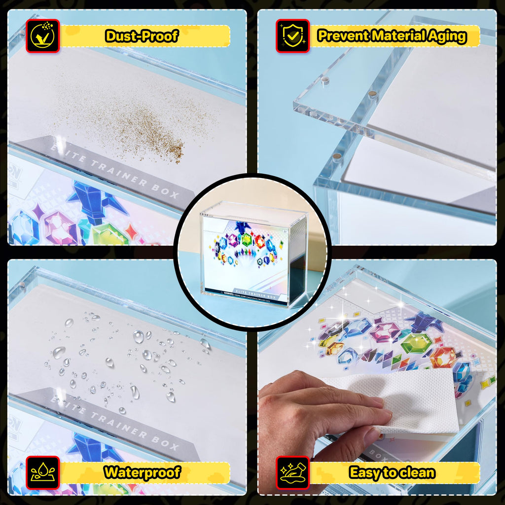 2 PCS 5mm Clear Acrylic Display Case P45226