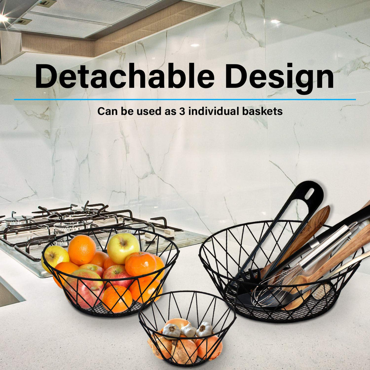 3 Tier Hanging Kitchen Fruit Basket A2955
