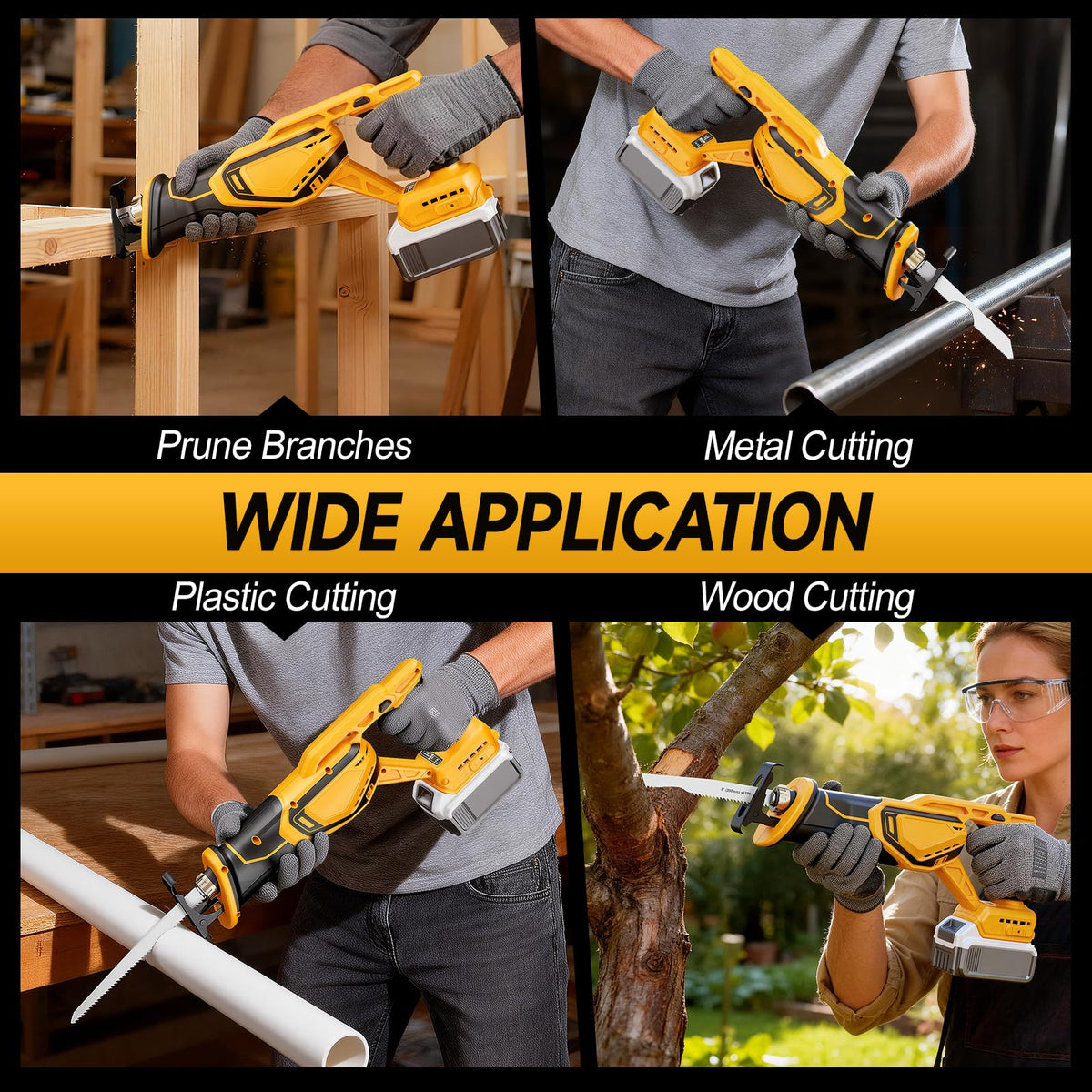 Cordless Brushless Reciprocating Saw with 8 Blades T103588