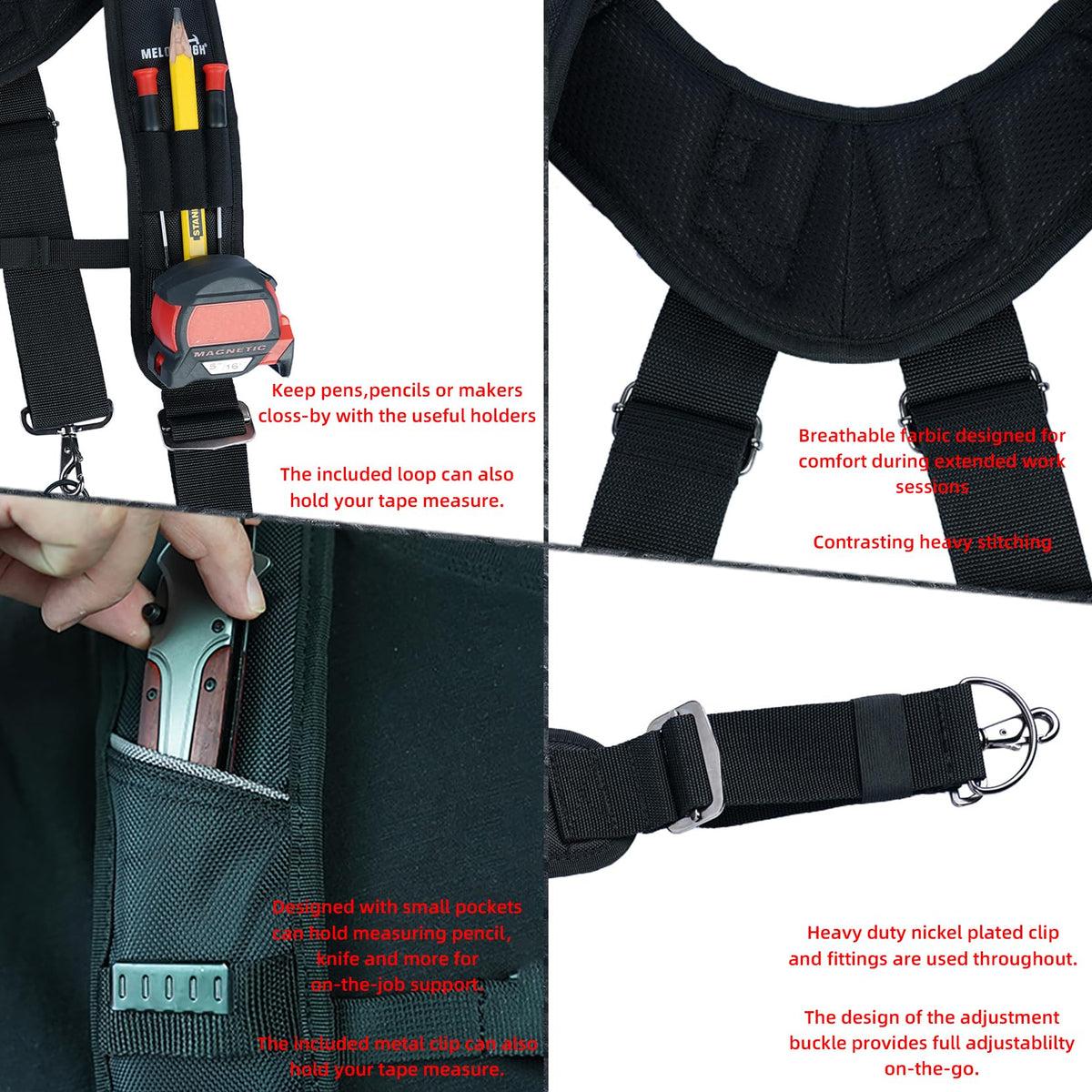 Tool Belt Suspenders Padded Work Suspension Rig V854