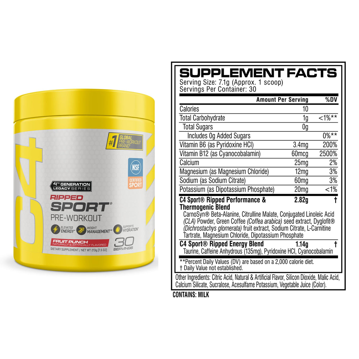 Fruit Punch Pre Workout 30 Servings V13738