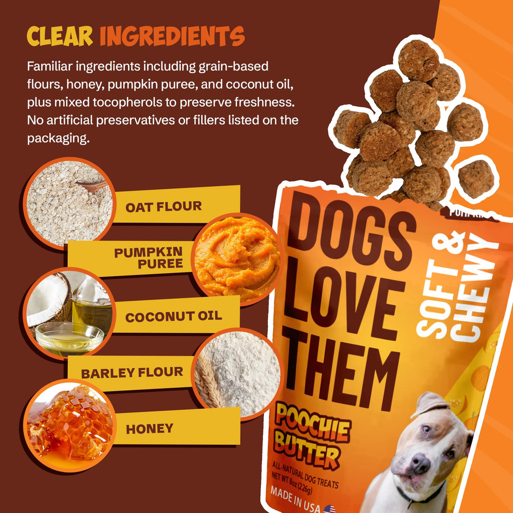 Soft & Chewy Pumpkin Dog Treats 8oz 2 Pack V51399