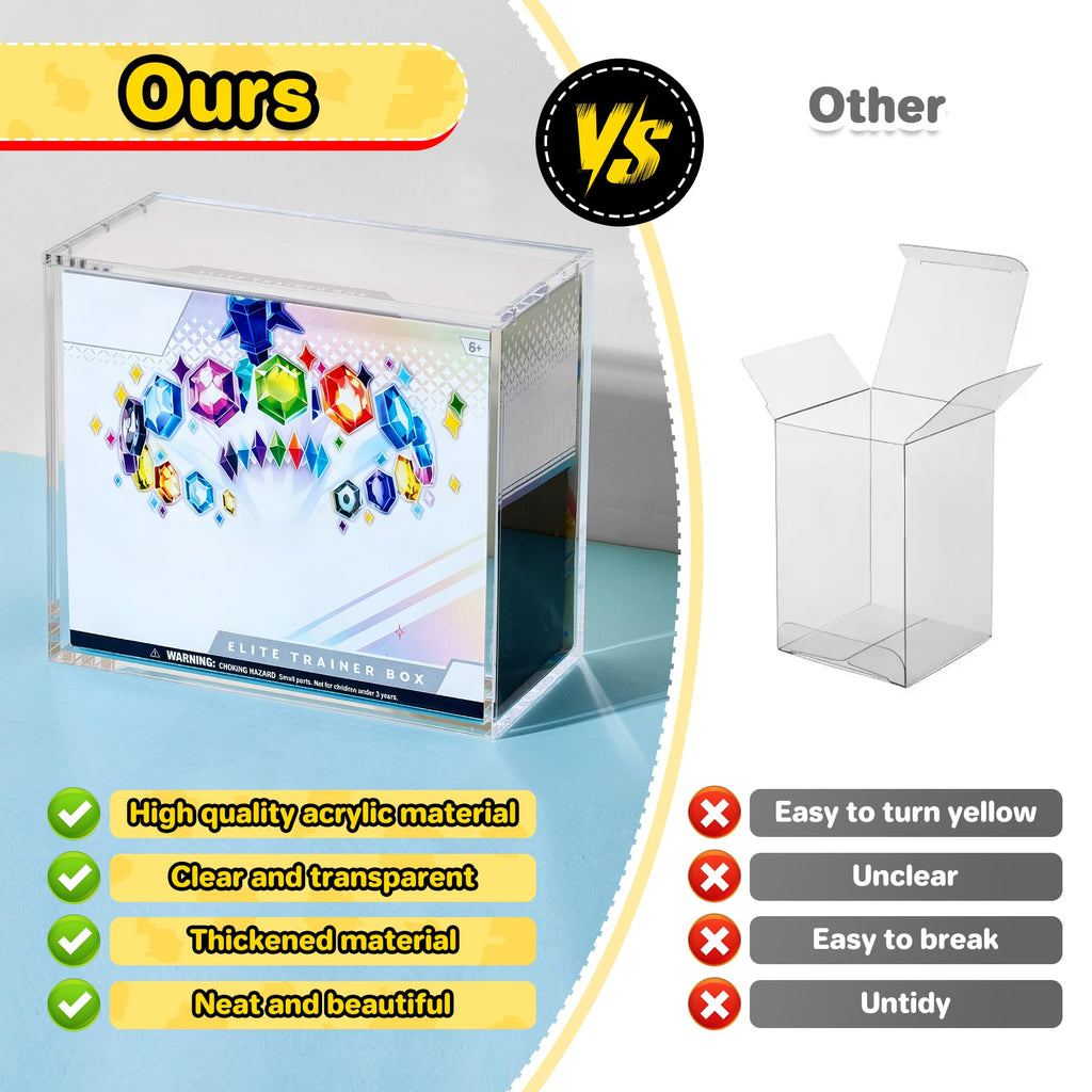 2 PCS 5mm Clear Acrylic Display Case P45226