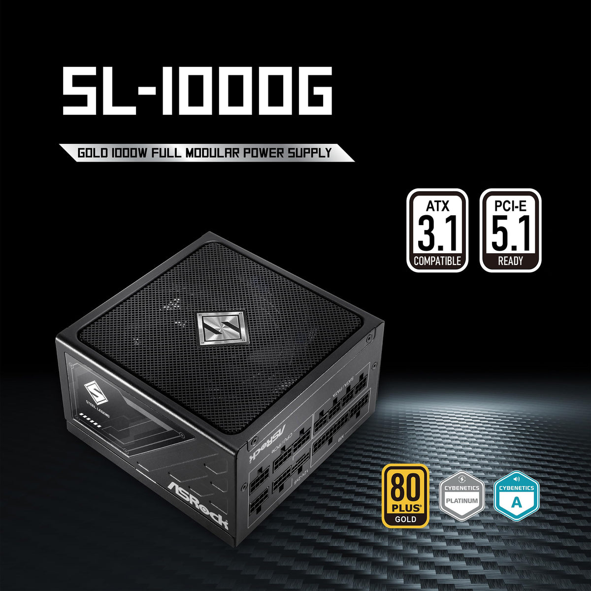 1000W 80 Plus Gold Full Modular Power Supply H2734
