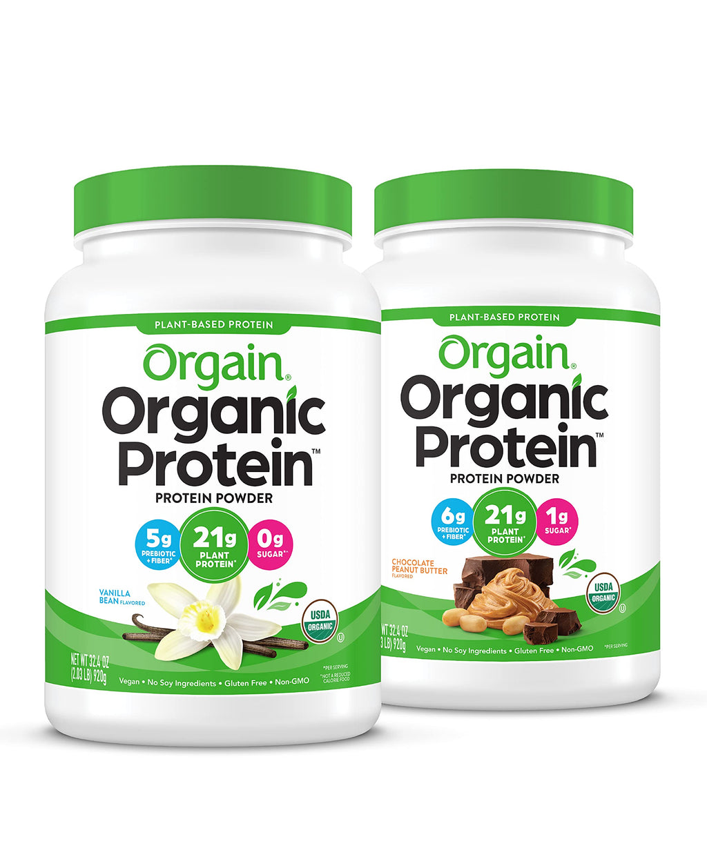 Organic Vegan Protein Powder Chocolate Peanut Butter and Vanilla Bean 4.06 Lbs M335147
