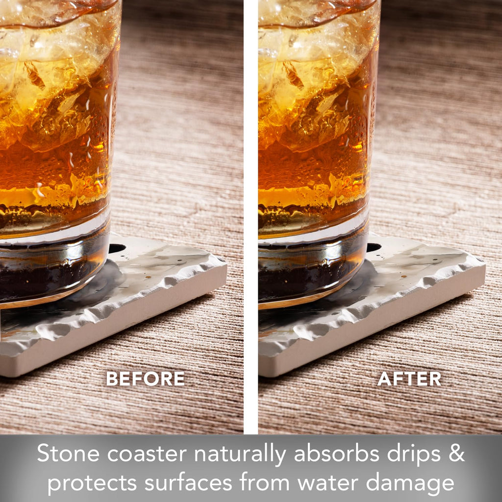 Absorbent Stone Coasters, Set of 4 J241