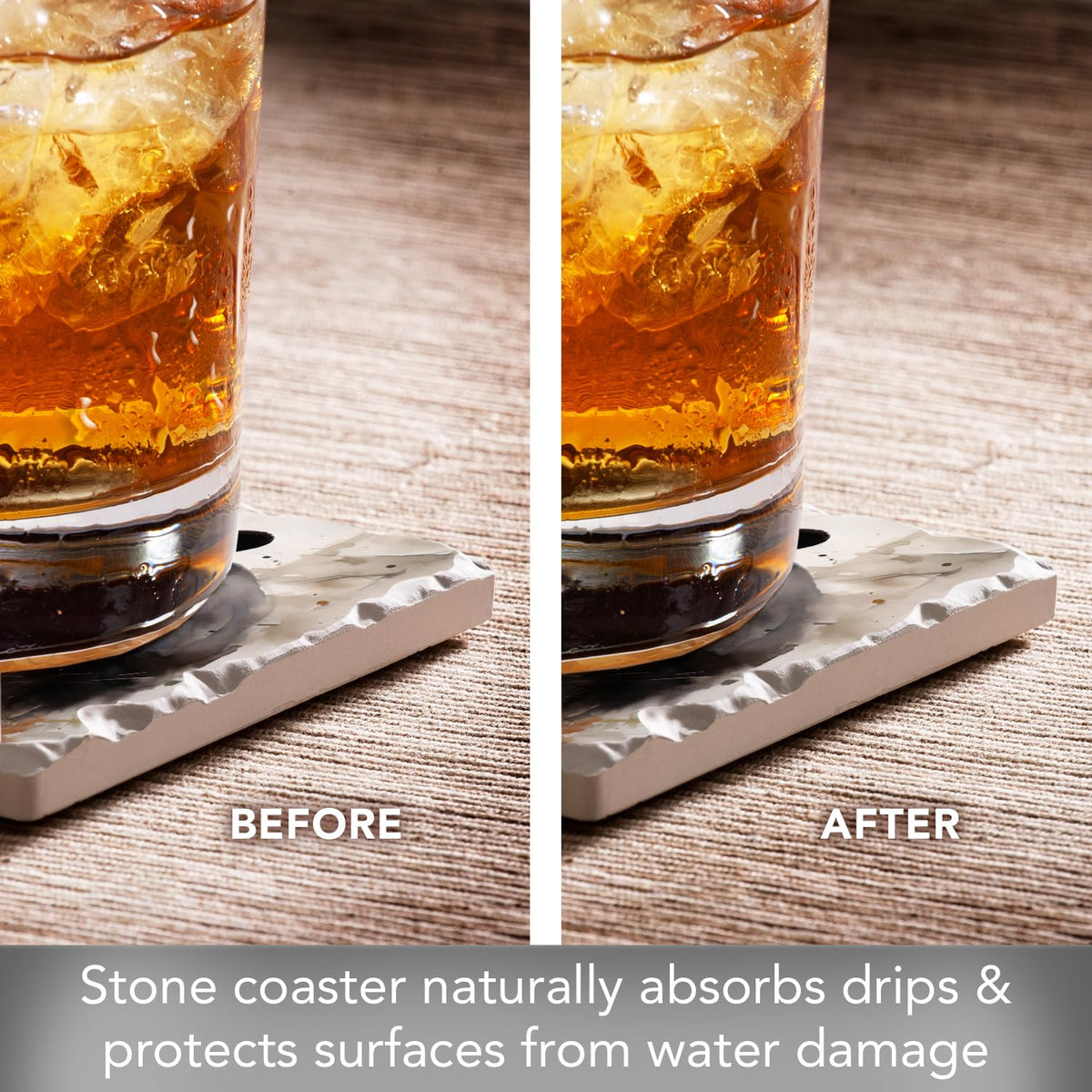Absorbent Stone Coasters, Set of 4 J241