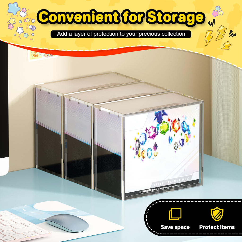 2 PCS 5mm Clear Acrylic Display Case P45226