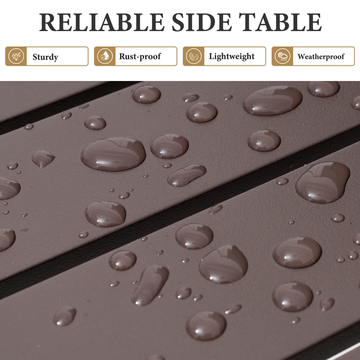 Aluminum Outdoor Side Table Set of 2 H7553