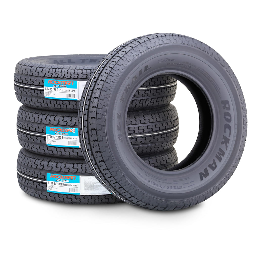 Heavy Duty Trailer Tire ST205/75R15 10-Ply Set4 I385333