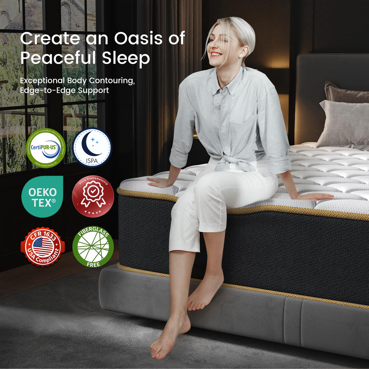 Full Size 8 Inch Gel Memory Foam Hybrid Mattress M832804