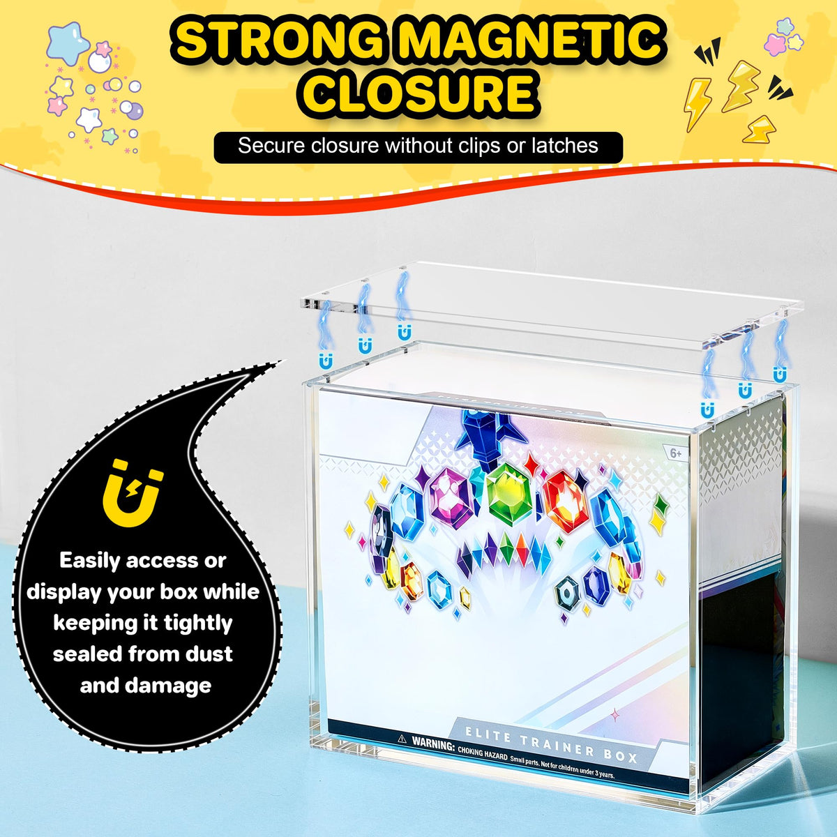 2 PCS 5mm Clear Acrylic Display Case P45226