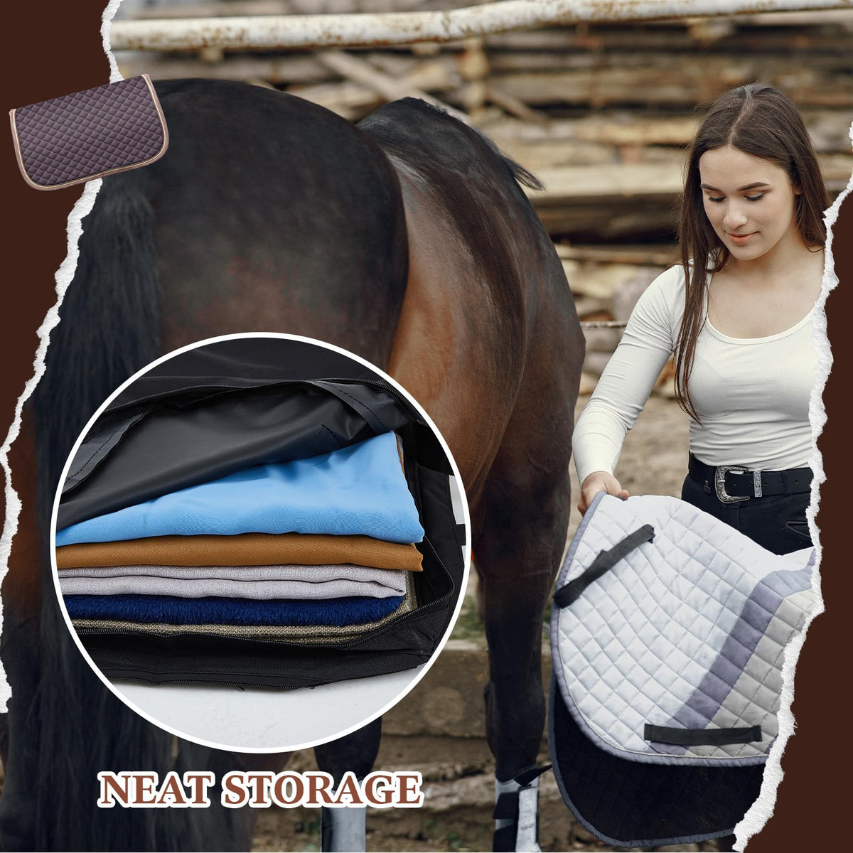 Saddle Pad Bag with Multiple Compartments P992335