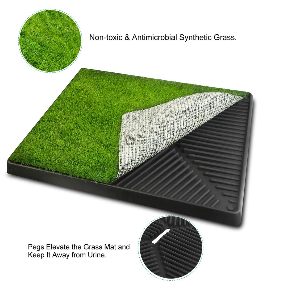 Indoor Dog Potty Grass Pad with Tray G5646