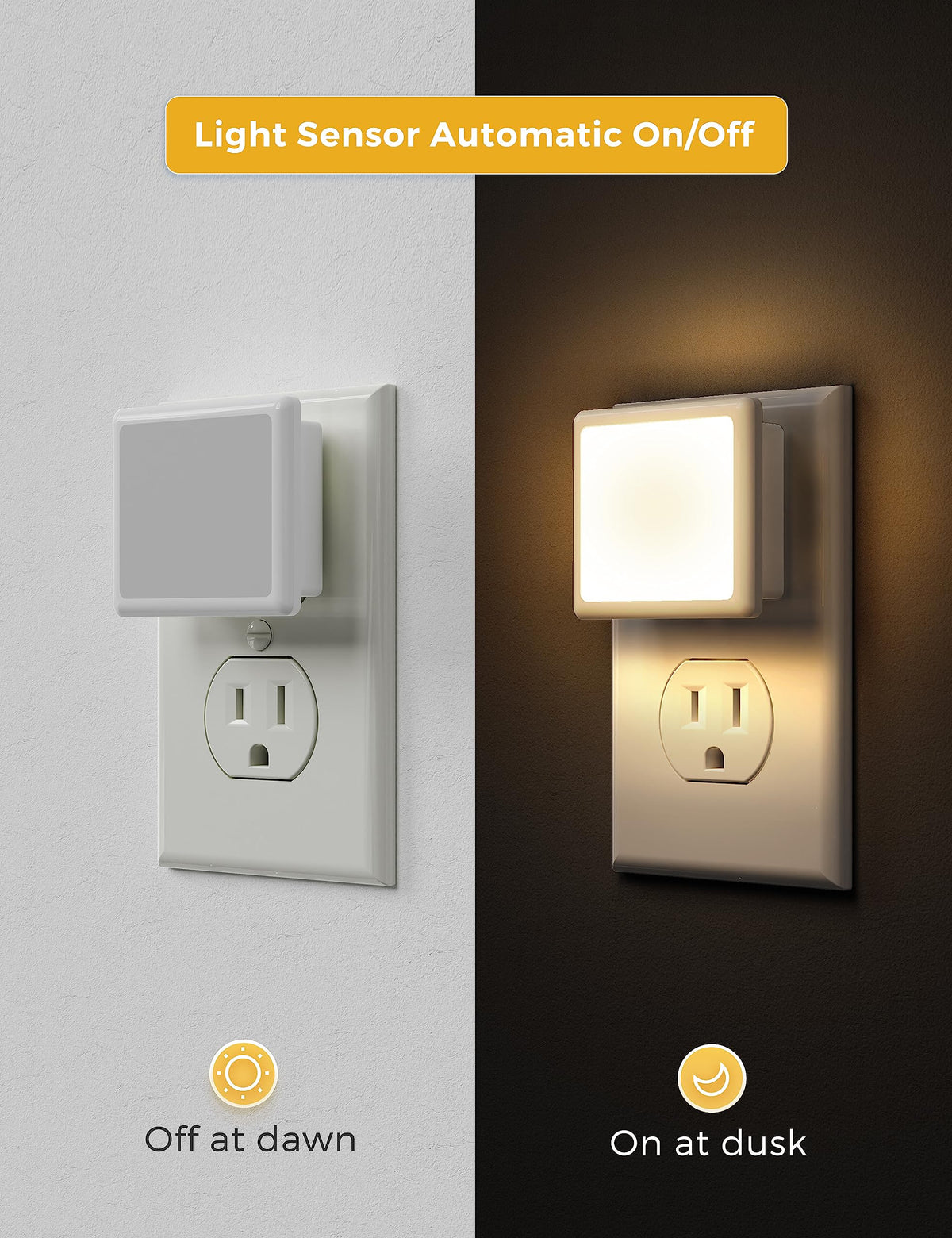 0.3W Plug in Night Lights 2-Pack K61380