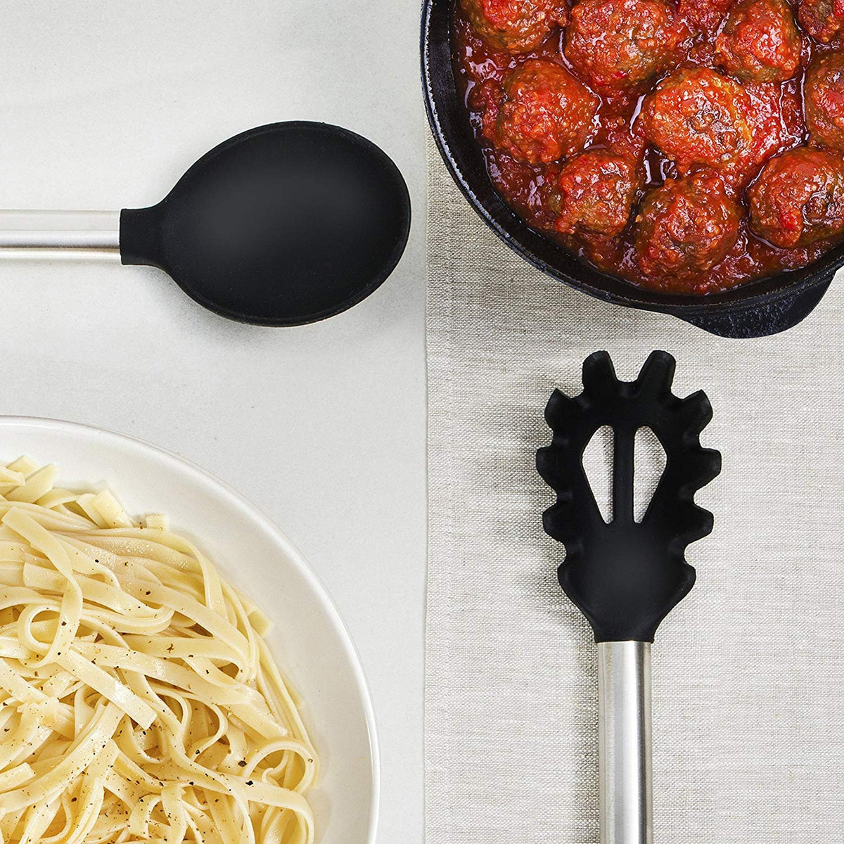 Silicone and Stainless Steel Kitchen Utensil Set Q710