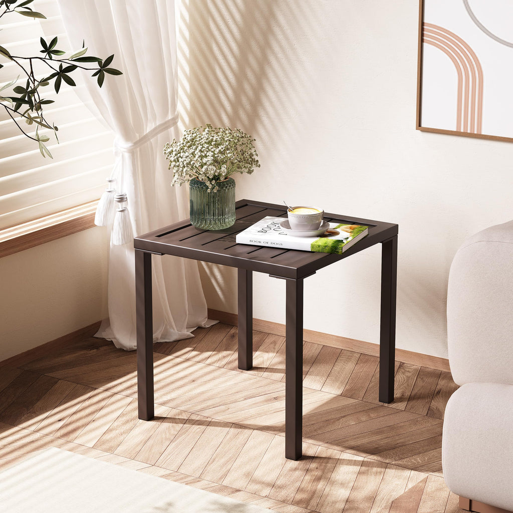 Aluminum Outdoor Side Table Set of 2 H7553